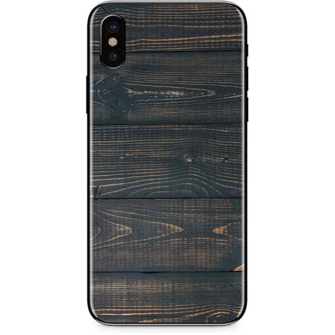 Black Painted Wood iPhone XS Max Skin
