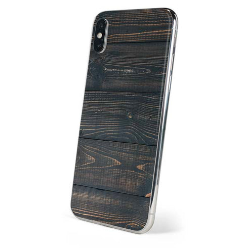 Black Painted Wood iPhone XS Max Skin