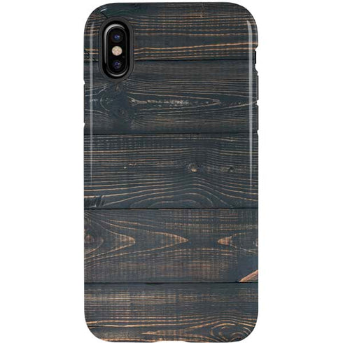 Black Painted Wood iPhone XS Pro Case