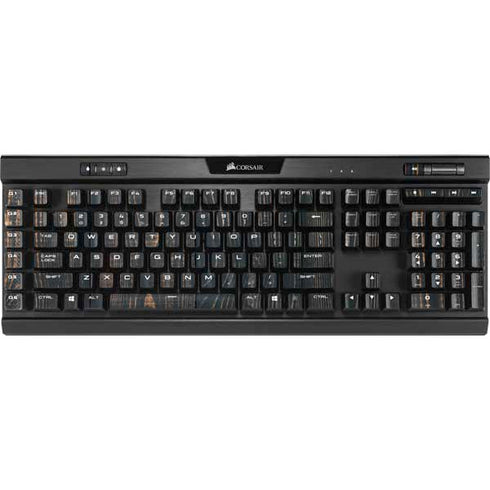 Black Painted Wood K95 RGB PLATINUM Mechanical Gaming Keyboard Skin