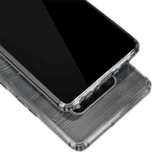 Black Painted Wood LG Stylo 6 Clear Case
