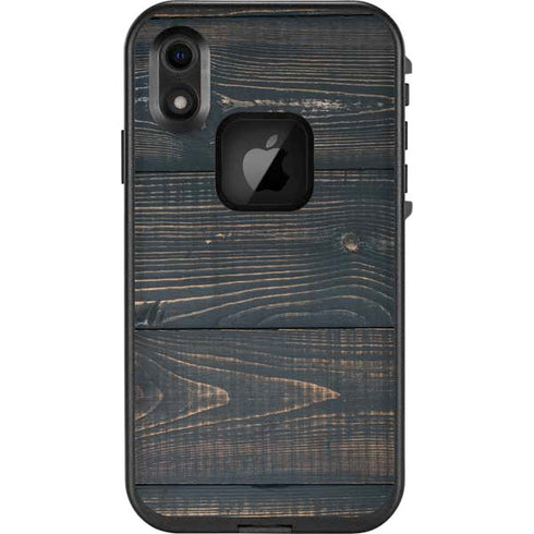 Black Painted Wood LifeProof Fre iPhone Skin