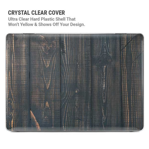 Black Painted Wood MacBook Air 15in (2023-2025) Case plus Skin