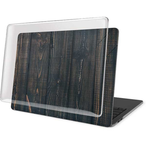 Black Painted Wood MacBook Pro 13in (2020) Case plus Skin