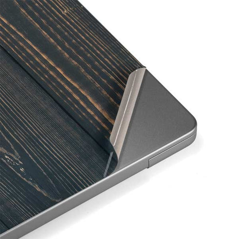 Black Painted Wood MacBook Pro 14in (2021-24) Skin