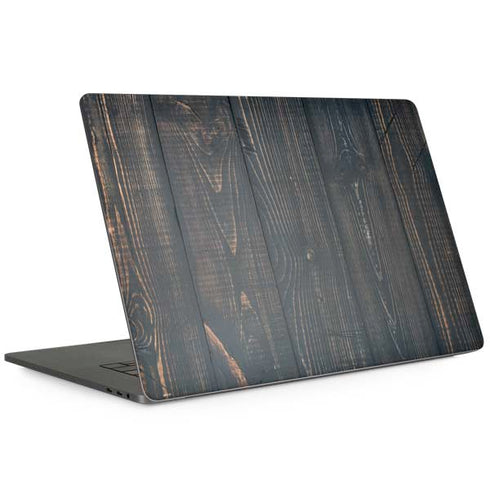 Black Painted Wood Apple MacBook Pro 15-inch Skin