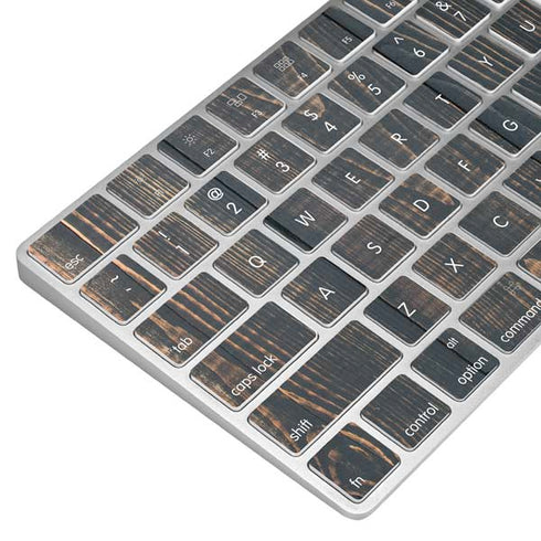 Black Painted Wood Magic Keyboard Skin