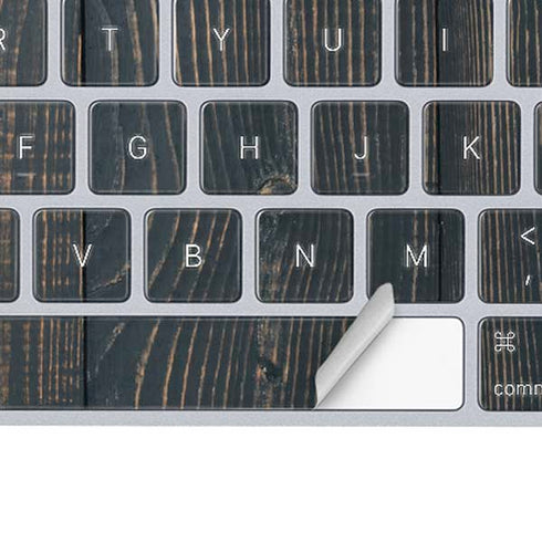 Black Painted Wood Magic Keyboard Skin