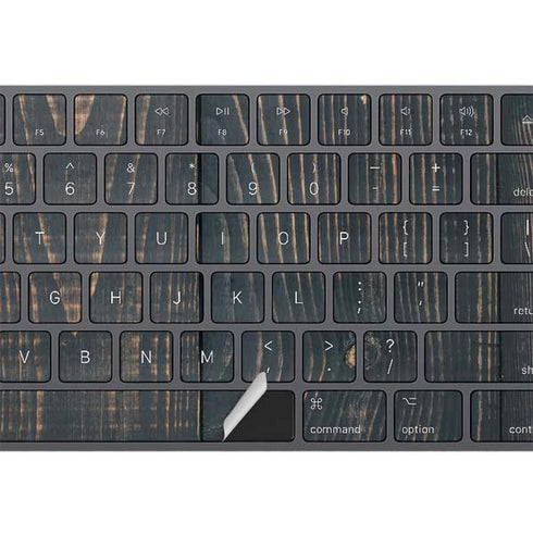 Black Painted Wood Magic Keyboard with Numeric Keypad Skin