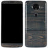 Black Painted Wood Moto E5 Plus Skin