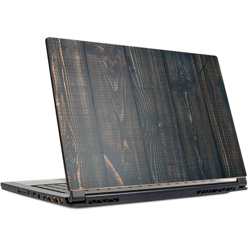 Black Painted Wood MSI GS65 Stealth Laptop Skin