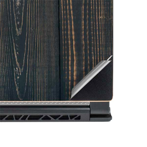 Black Painted Wood MSI GS65 Stealth Laptop Skin