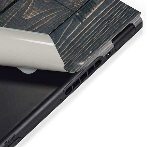 Black Painted Wood Nintendo Switch Bundle Skin