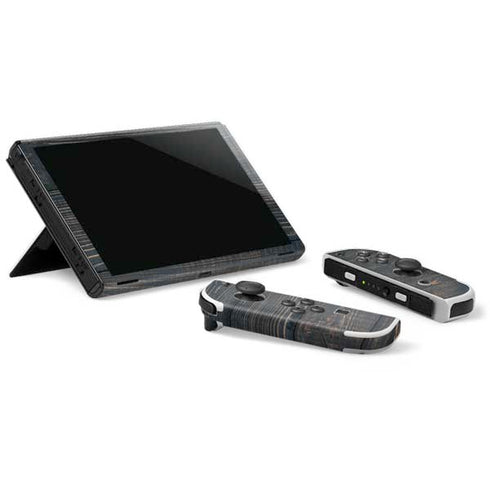 Black Painted Wood Nintendo Switch OLED (2021) Skin