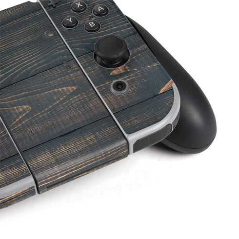 Black Painted Wood Nintendo Switch OLED (2021) Skin