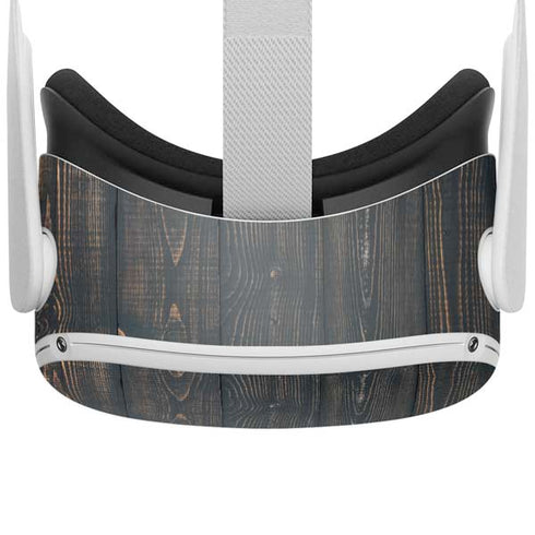 Black Painted Wood Oculus Quest 2 Skin