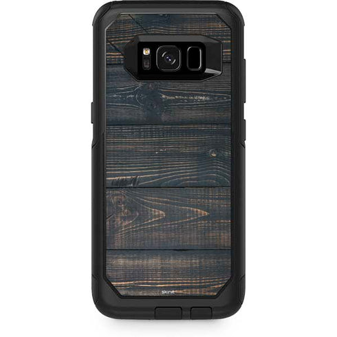 Black Painted Wood Otterbox Commuter Galaxy Skin