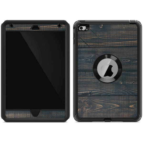 Black Painted Wood Otterbox Defender iPad Skin