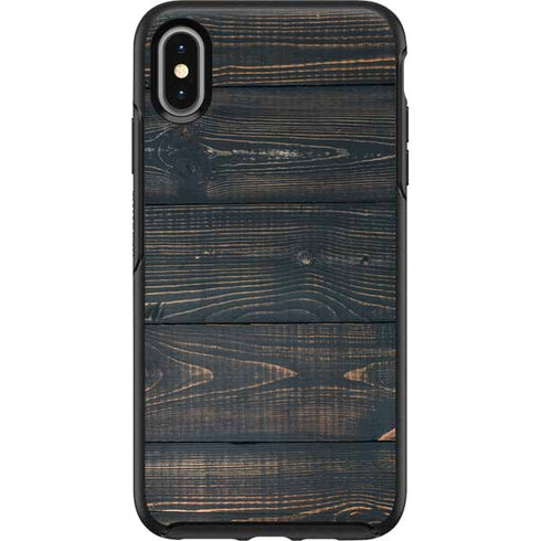 Black Painted Wood Otterbox Symmetry iPhone Skin