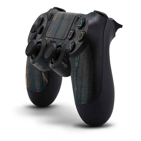 Black Painted Wood PS4 Controller Skin
