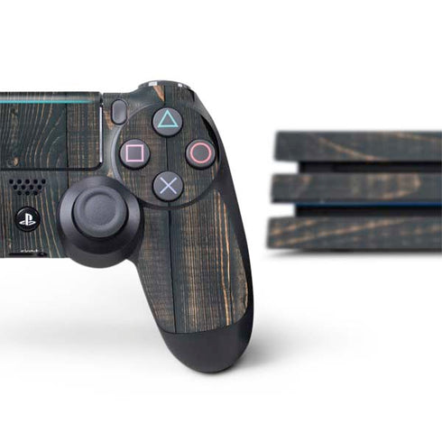 Black Painted Wood PS4 Pro Bundle Skin