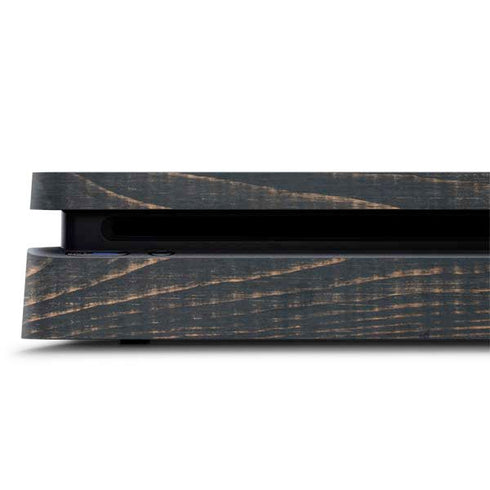 Black Painted Wood PS4 Slim Skin