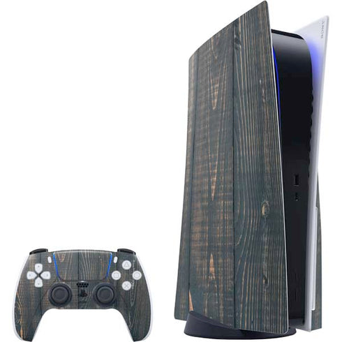 Black Painted Wood PS5 Bundle Skin