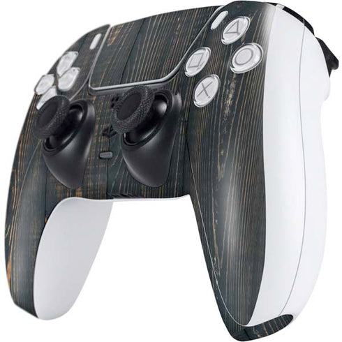 Black Painted Wood PS5 Controller Skin