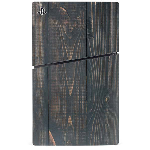 Black Painted Wood PS5 Slim Disk Bundle Skin