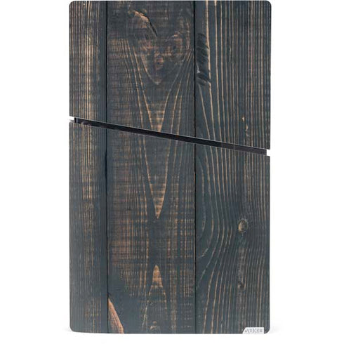 Black Painted Wood PS5 Slim Digital Edition Bundle Skin