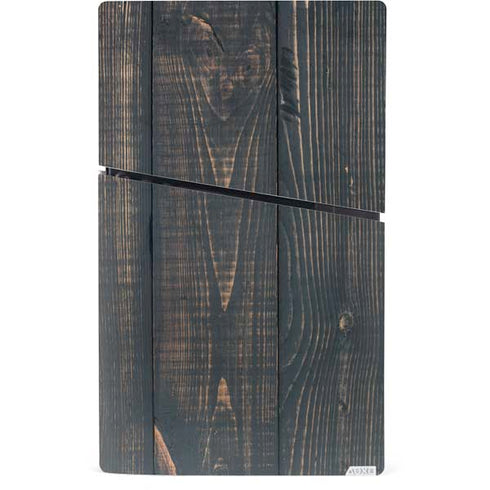Black Painted Wood PS5 Slim Digital Edition Console Skin