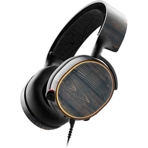 Black Painted Wood SteelSeries Arctis 5 Skin