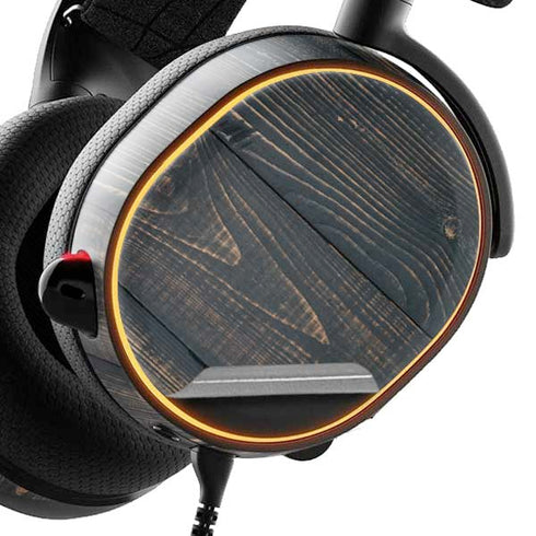 Black Painted Wood SteelSeries Arctis 5 Skin