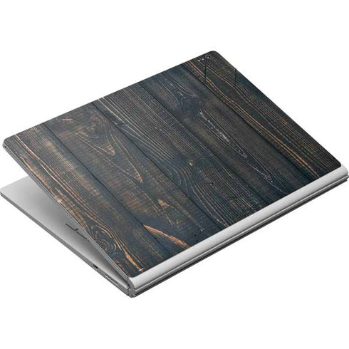 Black Painted Wood Surface Book Skin