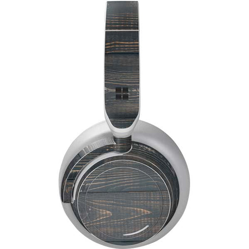 Black Painted Wood Surface Headphones Skin