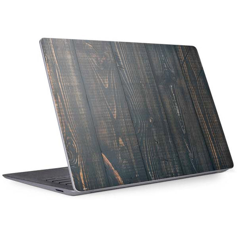 Black Painted Wood Surface Laptop 3 13.5in Skin