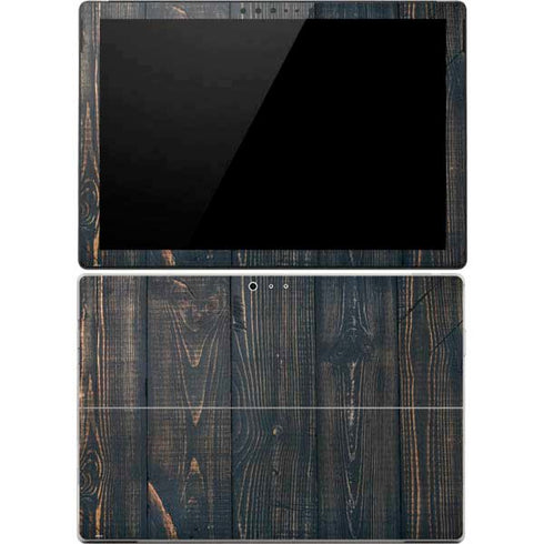 Black Painted Wood Surface Pro 4 Skin