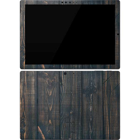 Black Painted Wood Surface Pro 7 Skin