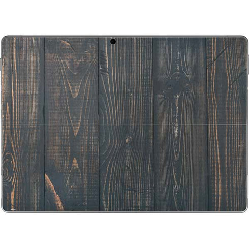Black Painted Wood Surface Pro 8 Skin
