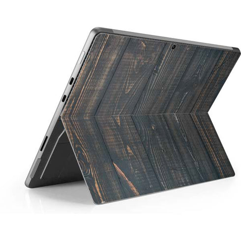 Black Painted Wood Surface Pro 8 Skin