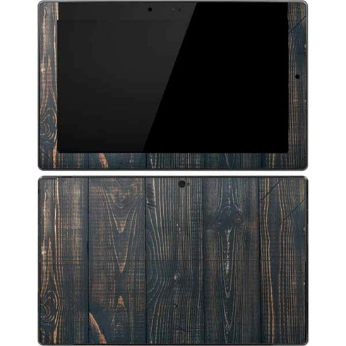 Black Painted Wood Surface Pro Tablet Skin