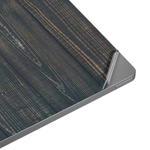 Black Painted Wood Universal Laptop 11in (8.8 x 6.2in) Skin
