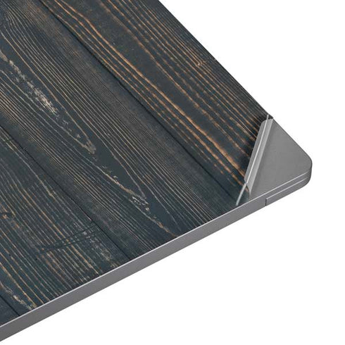 Black Painted Wood Universal Laptop 12in (9.8 x 6.8in) Skin