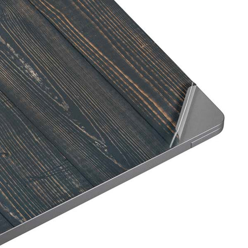 Black Painted Wood Universal Laptop 16in (13 x 9.4in) Skin