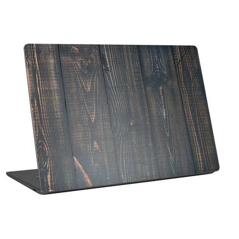 Black Painted Wood Universal Laptop 18in (14.6 x 10.6in) Skin