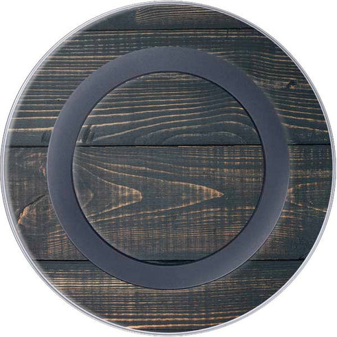 Black Painted Wood Wireless Charger Skin