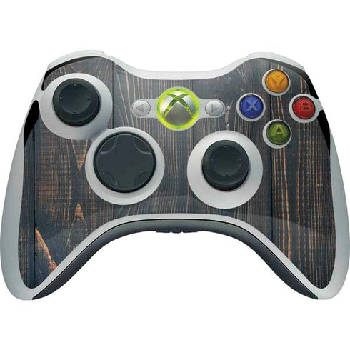 Black Painted Wood Xbox 360 Wireless Controller Skin