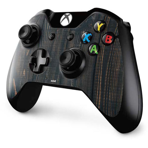 Black Painted Wood Xbox One Controller Skin