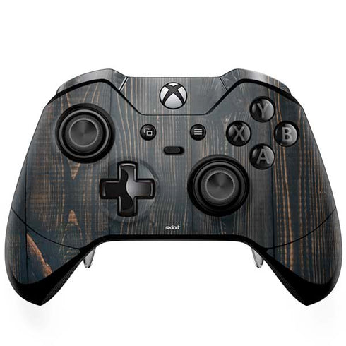 Black Painted Wood Xbox One Elite Controller Skin