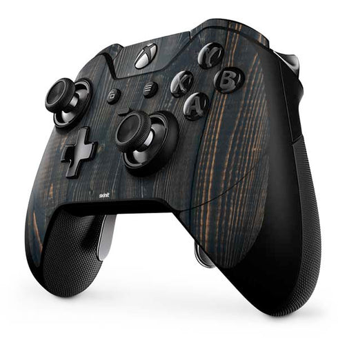 Black Painted Wood Xbox One Elite Controller Skin